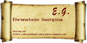 Ehrenstein Georgina névjegykártya