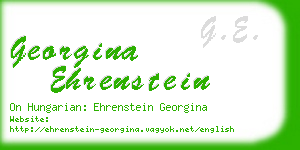 georgina ehrenstein business card